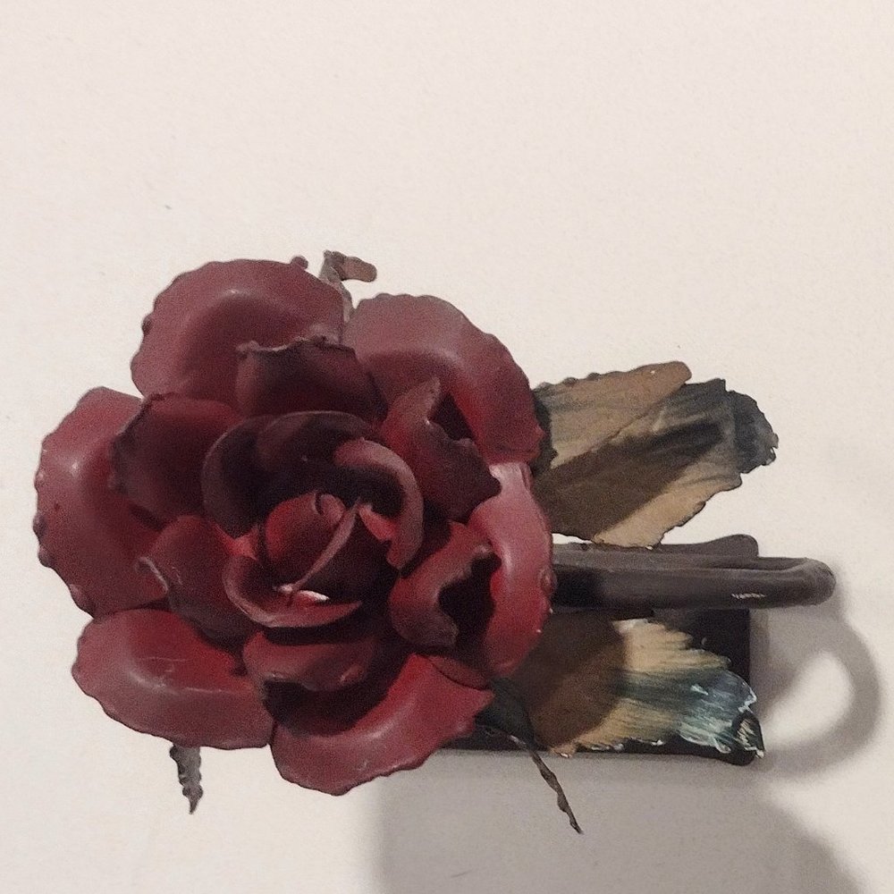 Anthropologie Metal Rose Flower Curtain Tie Backs